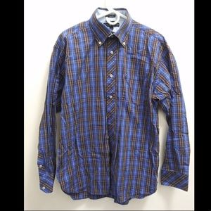 TOMMY HILFIGER Blue Plaid Button Down Shirt